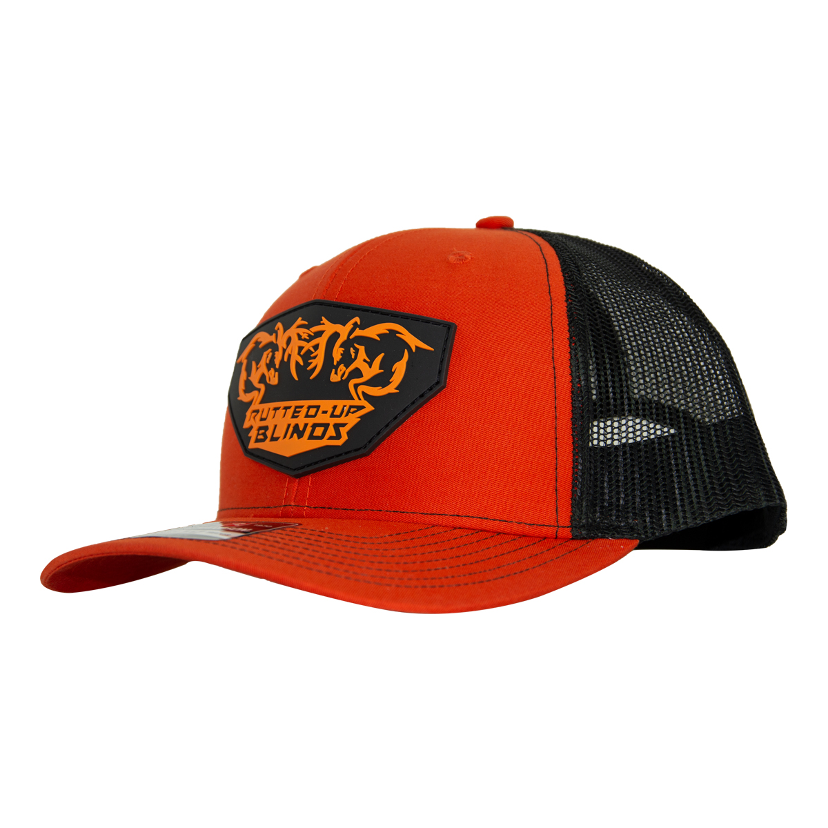 Rutted-Up Grey Red Front Black Back Black Orange Patch Hat | Rutted-Up ...